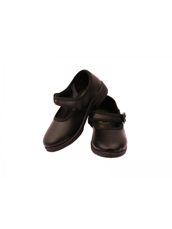 Black Shoes (with buckles) PRE-NURSERY to KG-II for Girls (As Per Company MRP)